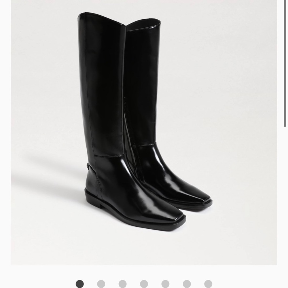 Sam Edelman Shiny Black Heeled Boots